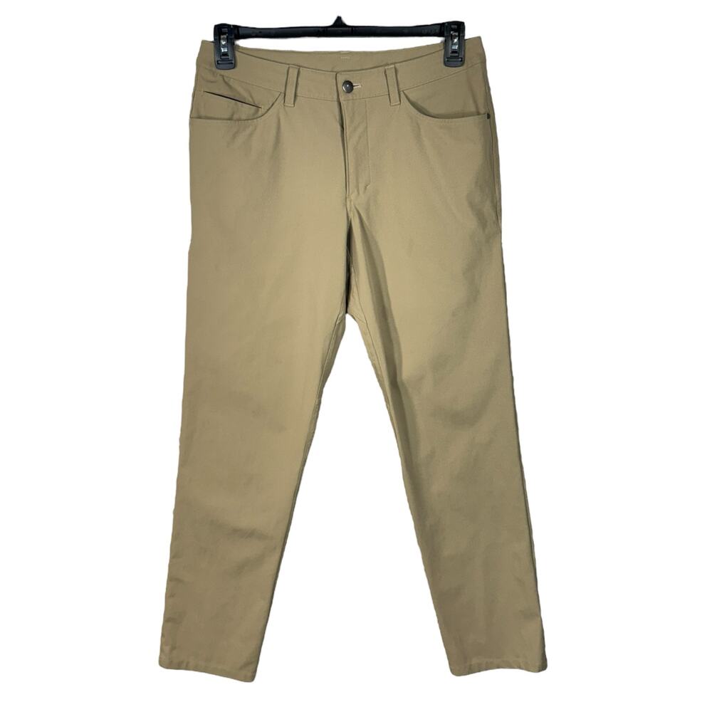 Lululemon SZ 30 ABC Classic Mens Pants Warpstreme Stretch Pockets Zip-Fly Sand